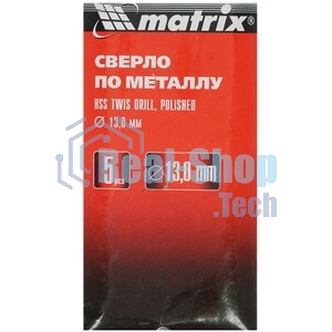Набор Matrix нитридтитан. сверл по металлу, 1,5-6,5мм, НSS,13 шт.