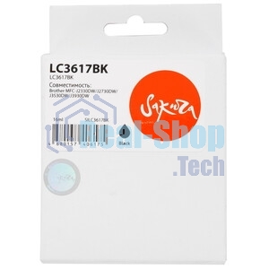Картридж струйный Sakura LC3617BK для Brother, черный, 16 мл., 550 к.