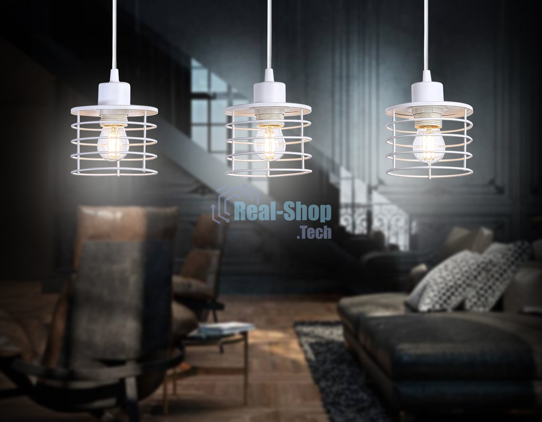 Светильник Ambrella light TR8072/3 WH белый E27*3 max 40W 582*120*1040