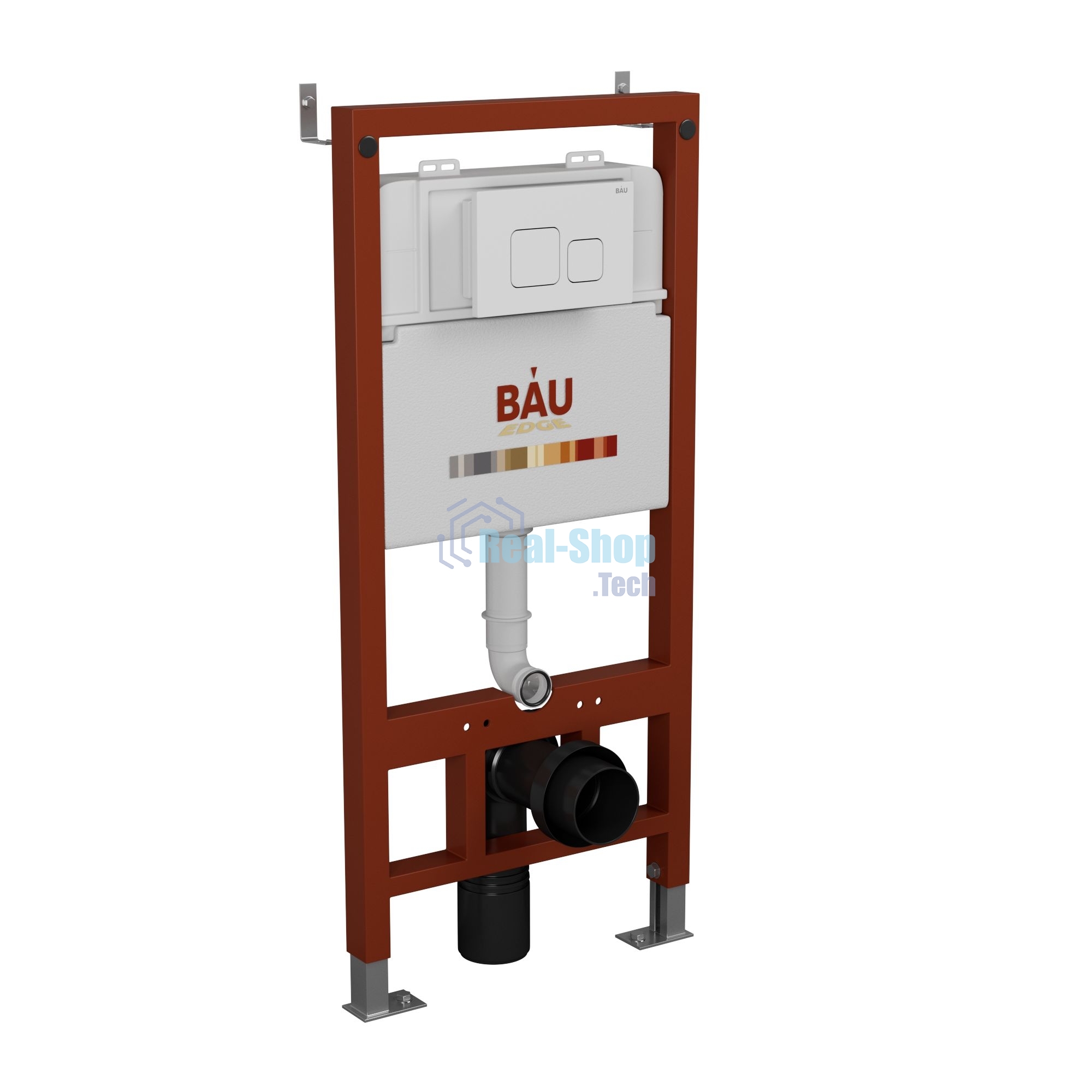 Инсталляция BAU PRO для подвесного унитаза с клавишей смыва BAU Soul, белая