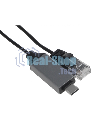 Кабель Buro BU-USB-C-LAN100-2m USB Type-C (m) RJ-45 (m) 2м черный (пакет)