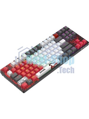 Клавиатура беспроводная A4Tech Bloody WS87 Naraka USB, Bluetooth/Радиоканал черный/красный