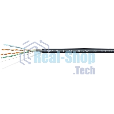Кабель информационный Cabeus FTP-4P-Cat.5e-SOLID-OUT-PE-UV cat.5e F/UTP PE внешний 305м черный