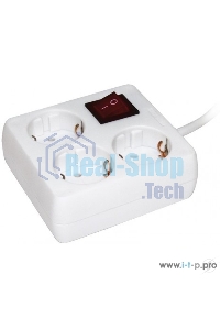 Удлинитель 3х3 м с заземл. 16А IP20 У-С03К с выкл. 2P+PE ИЭК WYP30-16-03-03-ZK-N