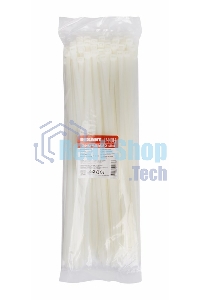 Хомут-стяжка кабельная нейлоновая Rexant 400 x7,6 мм, белая, упаковка 100 шт.