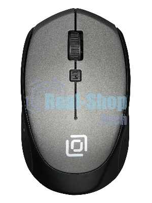 Мышь беспроводная Oklick 488MW серый/черный, 1600 dpi, радиоканал, USB, кнопки - 4