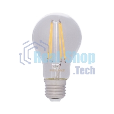 Лампа светодиодная филаментная Rexant Груша A60 9.5 Вт 1140 Лм 4000K E27 диммируемая, прозрачная колба