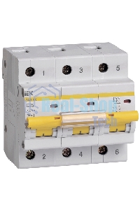 Выключатель автоматический модульный 3п C 25А 10кА ВА47-100 ИЭК MVA40-3-025-C
