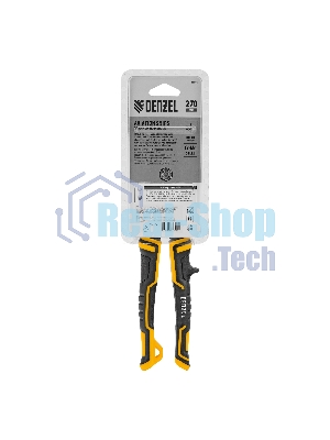 Ножницы по металлу Denzel 270 мм, прямой и левый рез,сталь-СrMo, трехкомп.рук-ки