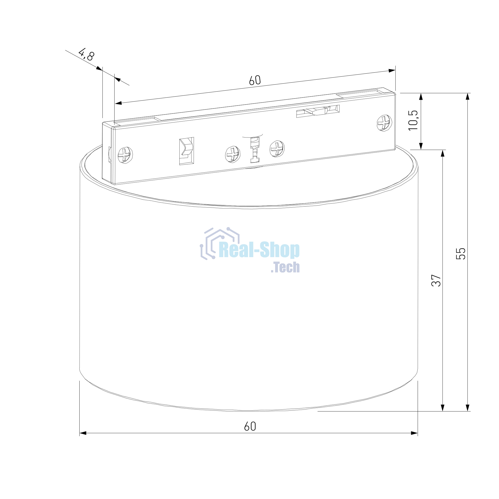 Трековый светильник Mini Magnetic 5W 3000K (латунь/черный) 85206/01