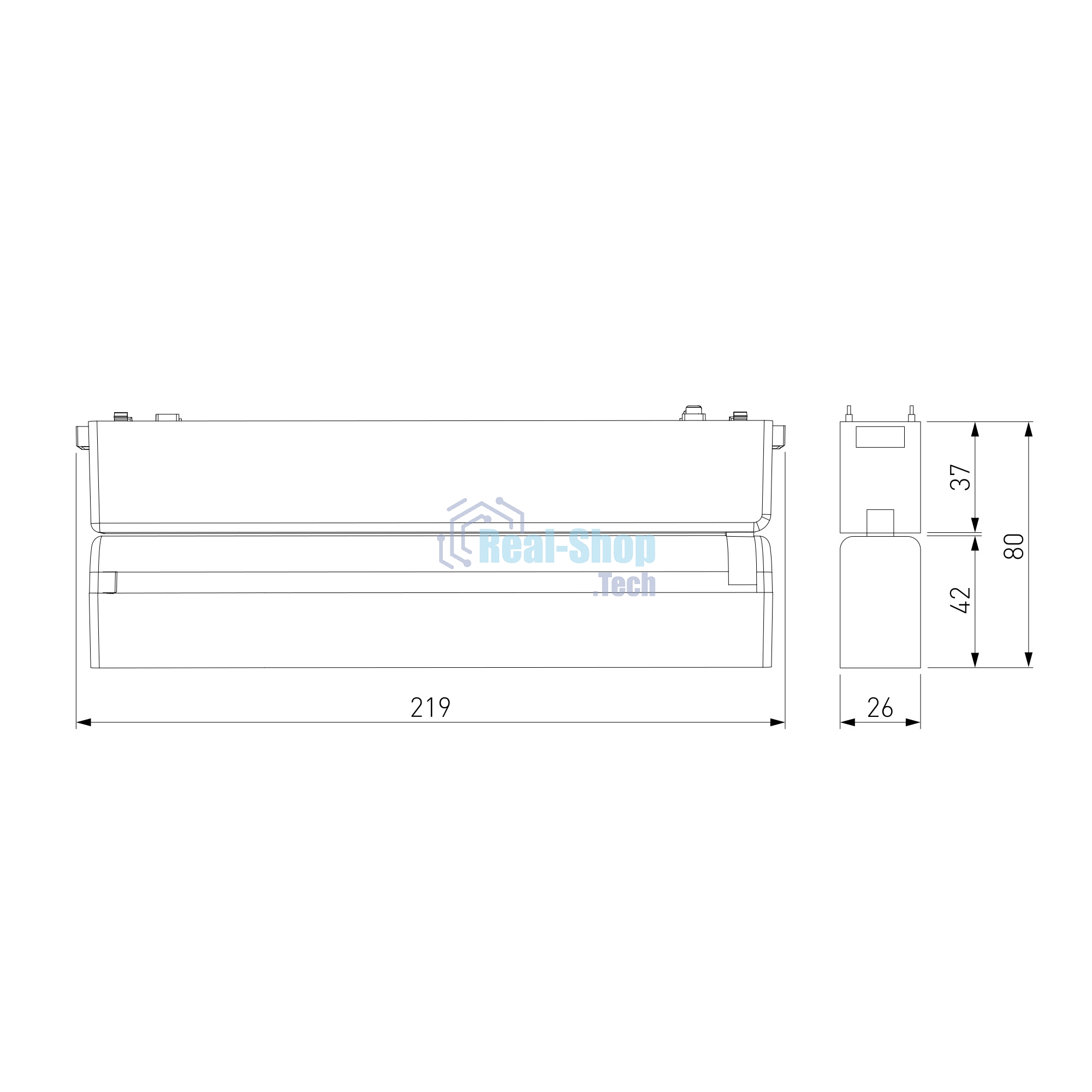 Трековый светильник Flat Magnetic 10W 4000K Unity (чёрный) 85093/01