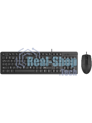Комплект клавиатура+мышь A4Tech KR-3330 проводной, USB, 1200 DPI, чёрный