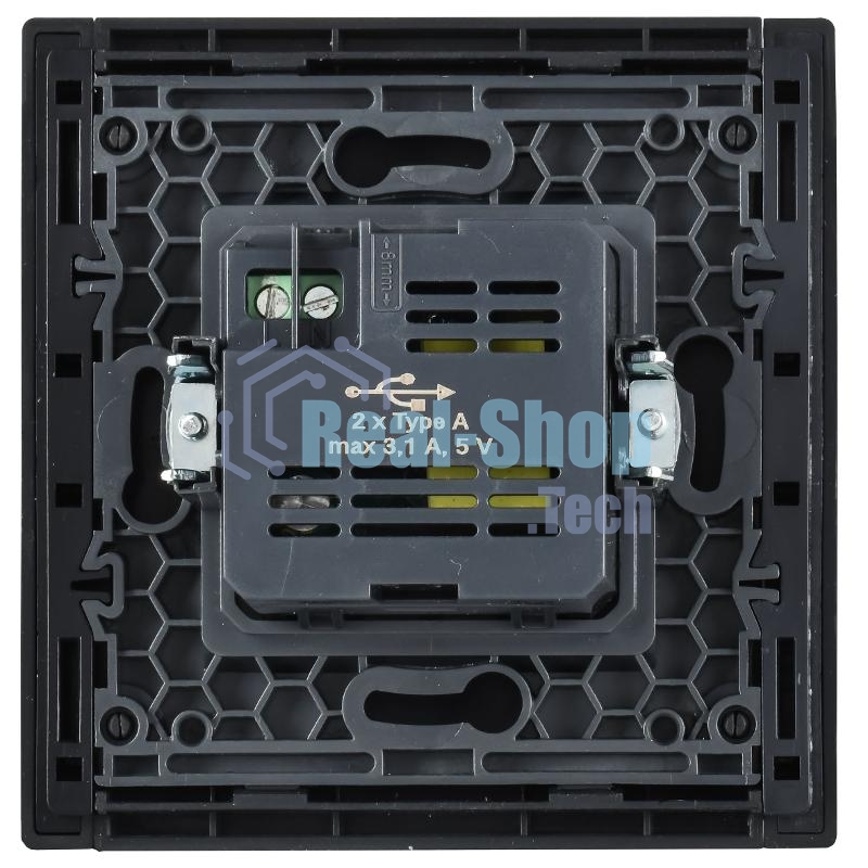 Розетка IEK FORTE&PIANO FP549 USB A+A 3,1А сталь