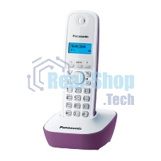 Телефон беспроводной (DECT) Panasonic KX-TG1611RUF (сиреневый) АОН, Caller ID,12 мелодий звонка,подсветка дисплея,поиск трубки