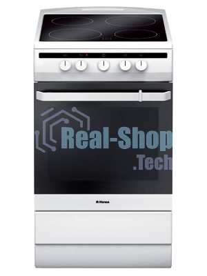 Плита электрическая Hansa FCCW54002 белый, конфорок 4 шт, духовка 68 л, 50 см x 85 см x 60 см