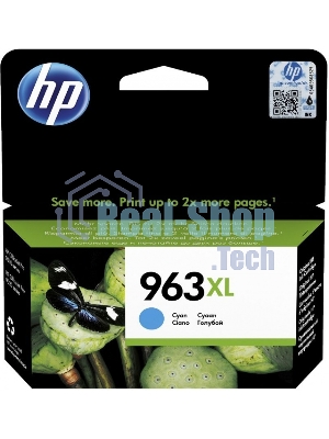 Картридж струйный HP 963XL 3JA27AE голубой увеличенной емкости (1600 стр) для HP OfficeJet Pro 9010, 9013, 9020, 9023