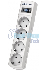 Сетевой фильтр Pilot mini 3 м (4 розетки) белый (коробка)