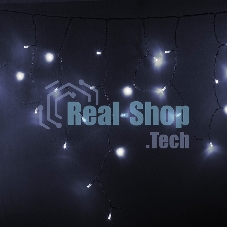 Гирлянда Neon-night Айсикл (бахрома) светодиодный, 2,4 х 0,6 м, прозрачный провод, 230 В, диоды белые, 88 LED