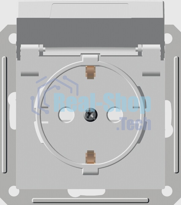 Розетка 1-м СП W59aqua 16А защ. шторки с заземл. бел. IP44 SchE RS16-152B-18