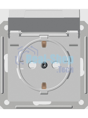 Розетка 1-м СП W59aqua 16А защ. шторки с заземл. бел. IP44 SchE RS16-152B-18