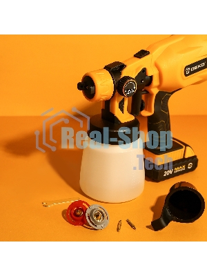 Краскопульт электрический Deko DKSG20K2 120Вт бак:800мл 100-200мл/мин