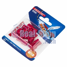 Клемма плоская Rexant, полностью изолированная гнездо - 7.4 мм, 0.5-1.5 мм², (РППи-м 1.5-(6.3)/FDFD1.25-250), в упак. 10 шт.