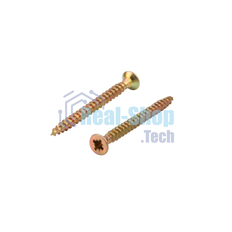 Саморез универсальный Kranz 3х35, желтый цинк, короб (200 шт./уп.)