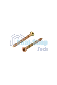 Саморез универсальный Kranz 3х35, желтый цинк, короб (200 шт./уп.)