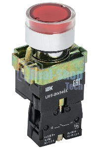 Кнопка LAY5-BW3461 с подсв. красн. 1з ИЭК BBT50-BW-K04
