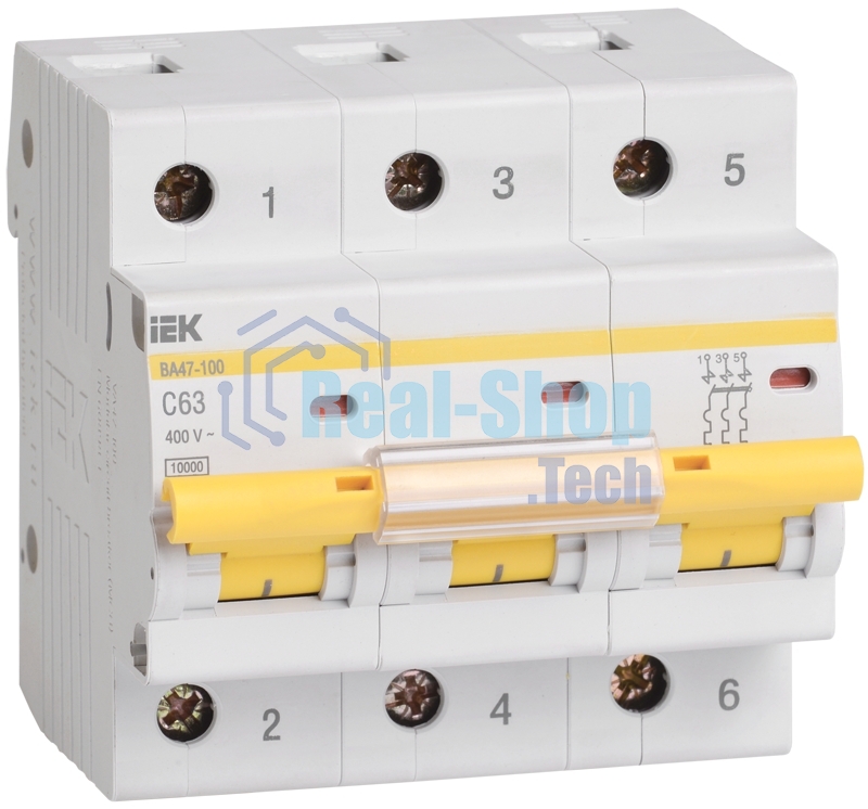 Выключатель автоматический модульный 3п C 25А 10кА ВА47-100 ИЭК MVA40-3-025-C