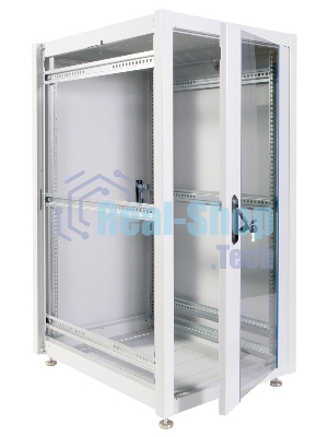 Шкаф телекоммуникационный напольный ЭКОНОМ 24U (600 × 600) дверь стекло, дверь металл