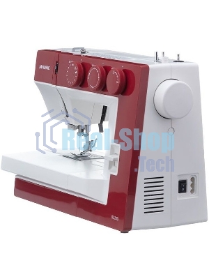 Швейная машина Janome 1522RD 25 операции, петля автомат, верт. челнок, нитевдеватель, мягкий, подарочный набор (шпульки, ножницы, сантиметровая лента, игольница)