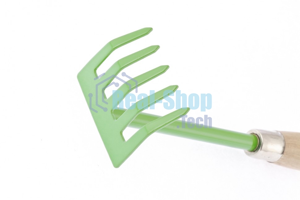 Грабли 5-зубые Palisad, 90х330 мм, стальные, деревянная рукоятка