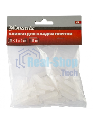 Клинья Matrix, 30х6х5мм, для кладки плитки, 100 шт.