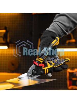 Ножницы по металлу Denzel 270 мм, прямой и левый рез,сталь-СrMo, трехкомп.рук-ки