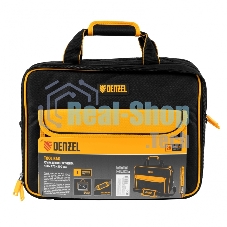 Сумка для инструмента Denzel 400х170х300 мм, 3 отделения, 28 карманов, наплечный ремень