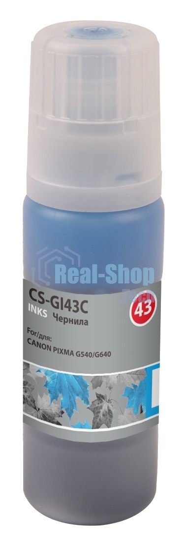 Чернила Cactus CS-GI43C голубой60мл для Canon Pixma G640/540