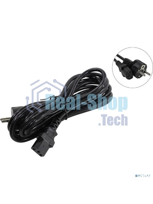 Кабель питания ExeGate Special PC-3S (Евровилка Schuko->С13) 3*0.75, CCA, черный, 3м