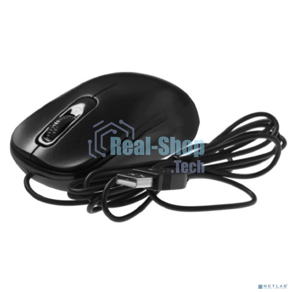 Мышь проводная Genius DX-110 черный, 1000 dpi, USB, кнопки - 3