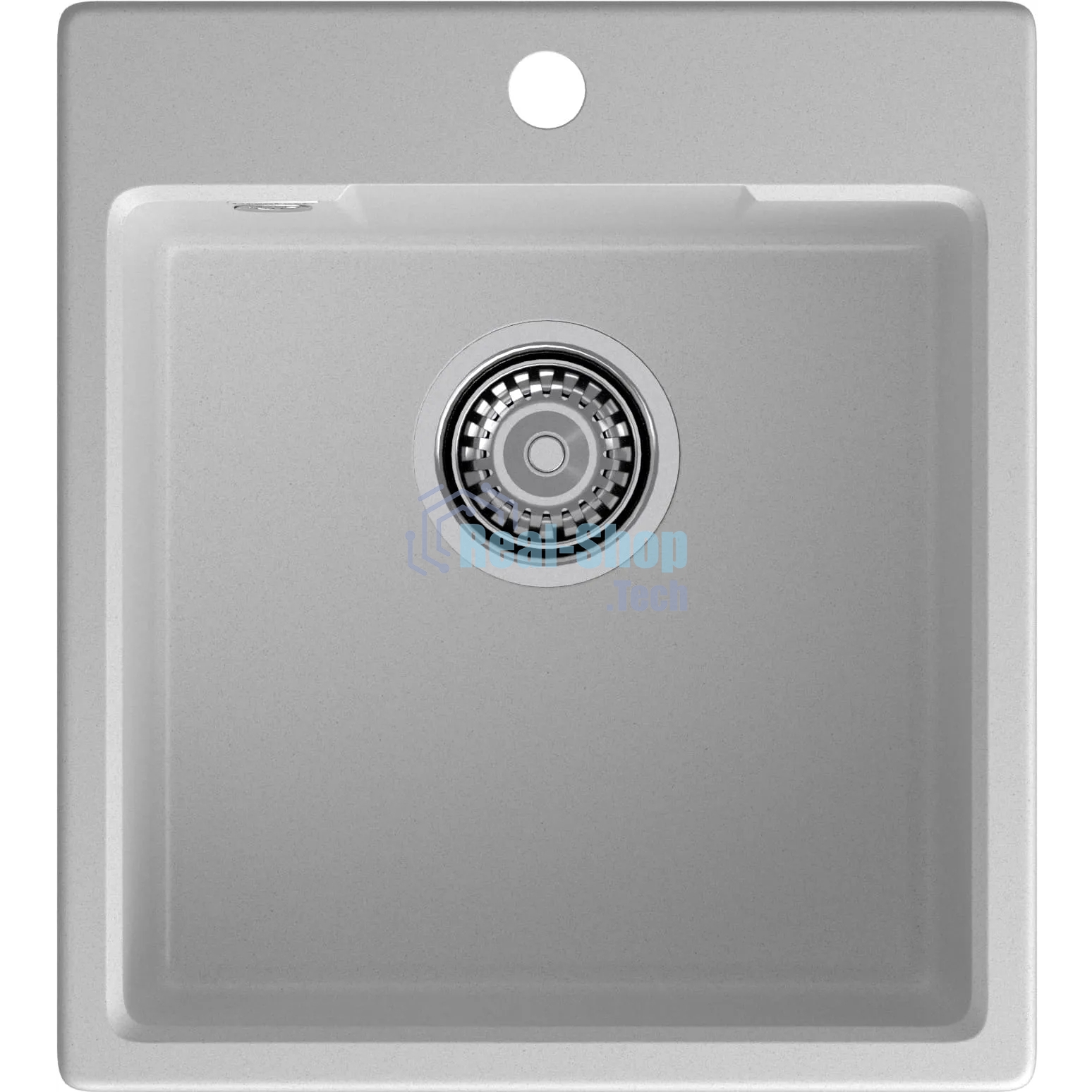 Мойка GRANFEST URBAN 644 1-чаша 440x490мм, монтаж: врезной, материал: кварц, серый