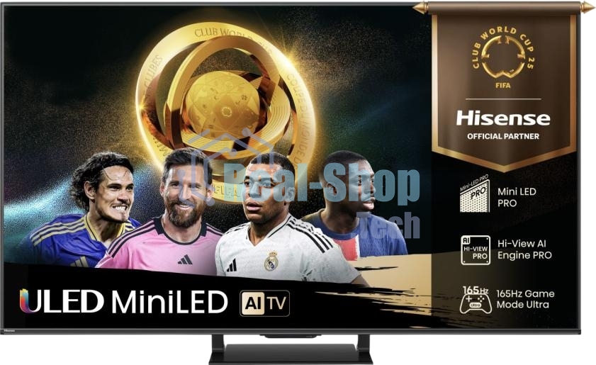 Телевизор Hisense 75'' 75U7Q PRO черный Mini LED UHD 144Hz Smart TV