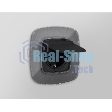 Лицевая панель OMEGA (Черный матовый) для электрической розетки с/з со шторками и крышкой IP44 QUANT OP8080