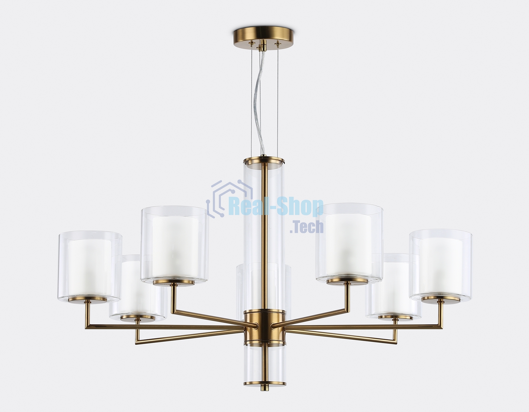 Люстра Ambrella light LH56013/7 BS/FR латунь/белый матовый E14*7 max 40W D790*1260