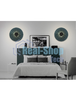 Настенный светильник Ambrella light LH72645 BK/DB черный/синий 6W 3000K D300*100