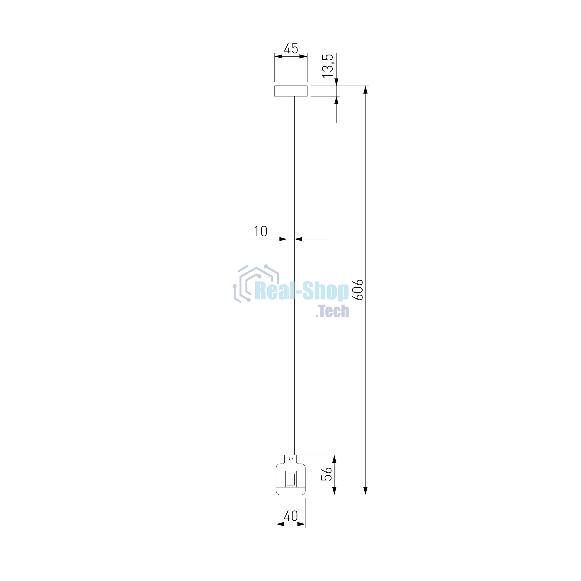 Декоративная стойка с коннектором h606mm MEDIUM 85153/00 Esthetic Magnetic