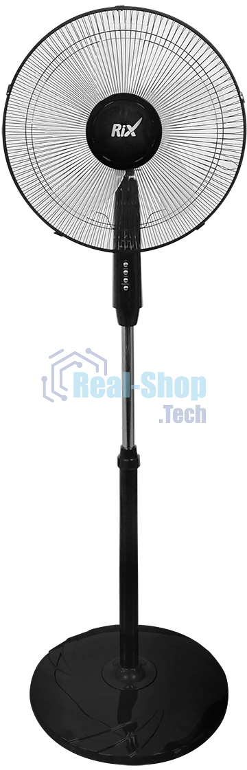 Вентилятор Rix RSF-4500R чёрный, напольный, 45 Вт, 3 скорости, 36 см