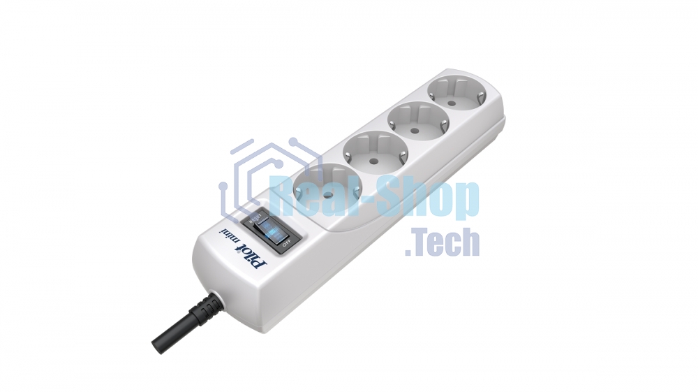 Сетевой фильтр Pilot mini 3 м (4 розетки) белый (коробка)