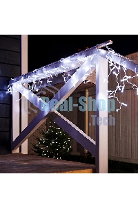 Гирлянда Neon-night Айсикл (бахрома) светодиодный, 2,4 х 0,6 м, прозрачный провод, 230 В, диоды белые, 88 LED