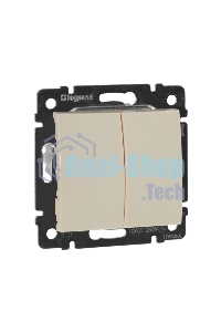Выключатель Legrand 774305 Valena двухклавишный 10 AX(слоновая кость)