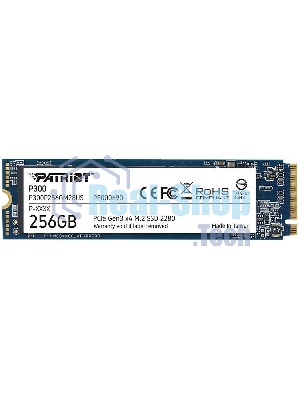 Накопитель SSD Patriot P300, 256Gb, PCIe 3.0 x4, M.2 2280, NVMe, R/W 1700/1100